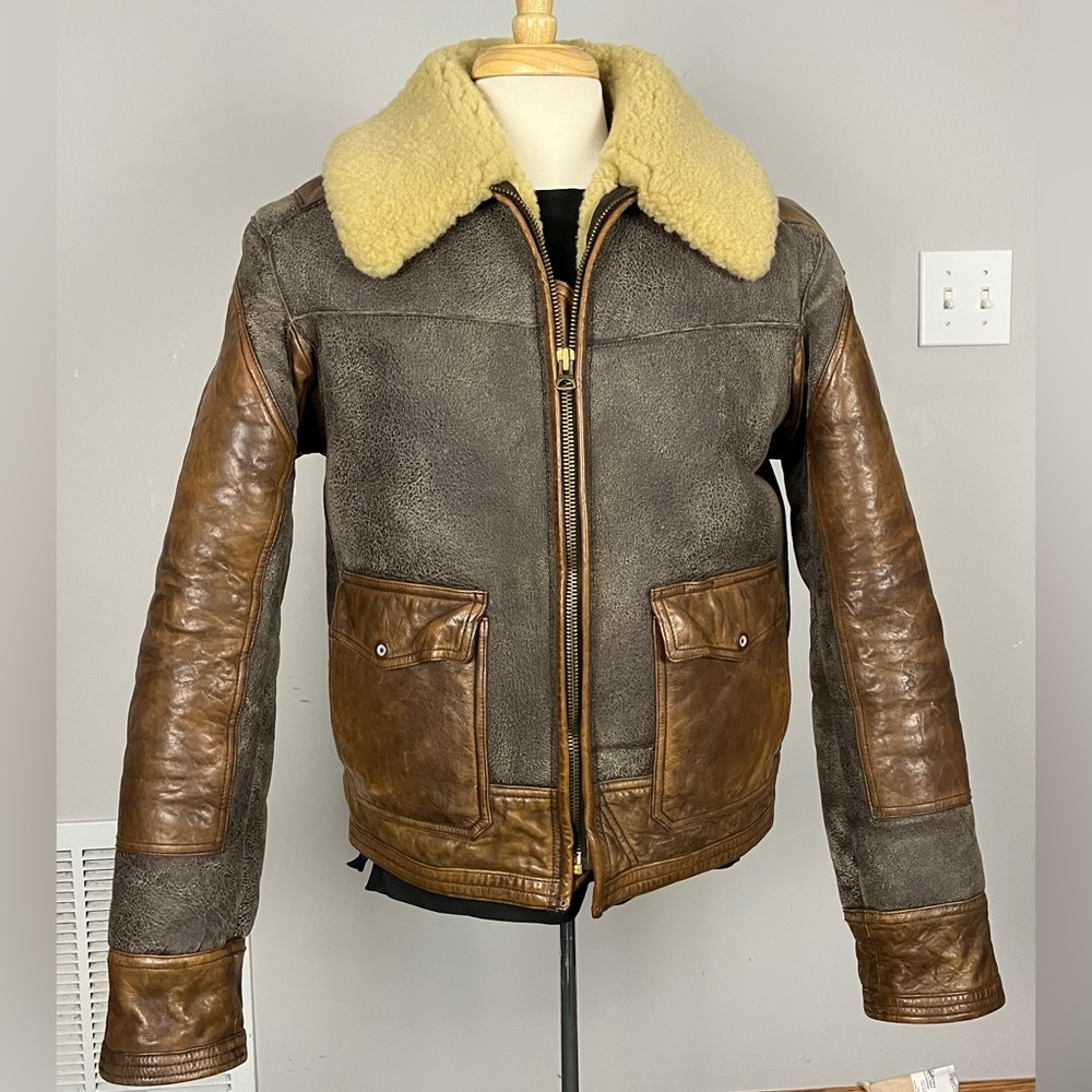 Vintage Ralph Lauren Shearling Bomber Jacket
